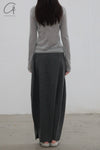 SWAYING 24 Autumn and Winter Low Round Neck Wool Bottoming Shirt SW-SW24AW1T21-QH Light Gray SW24AW1T22